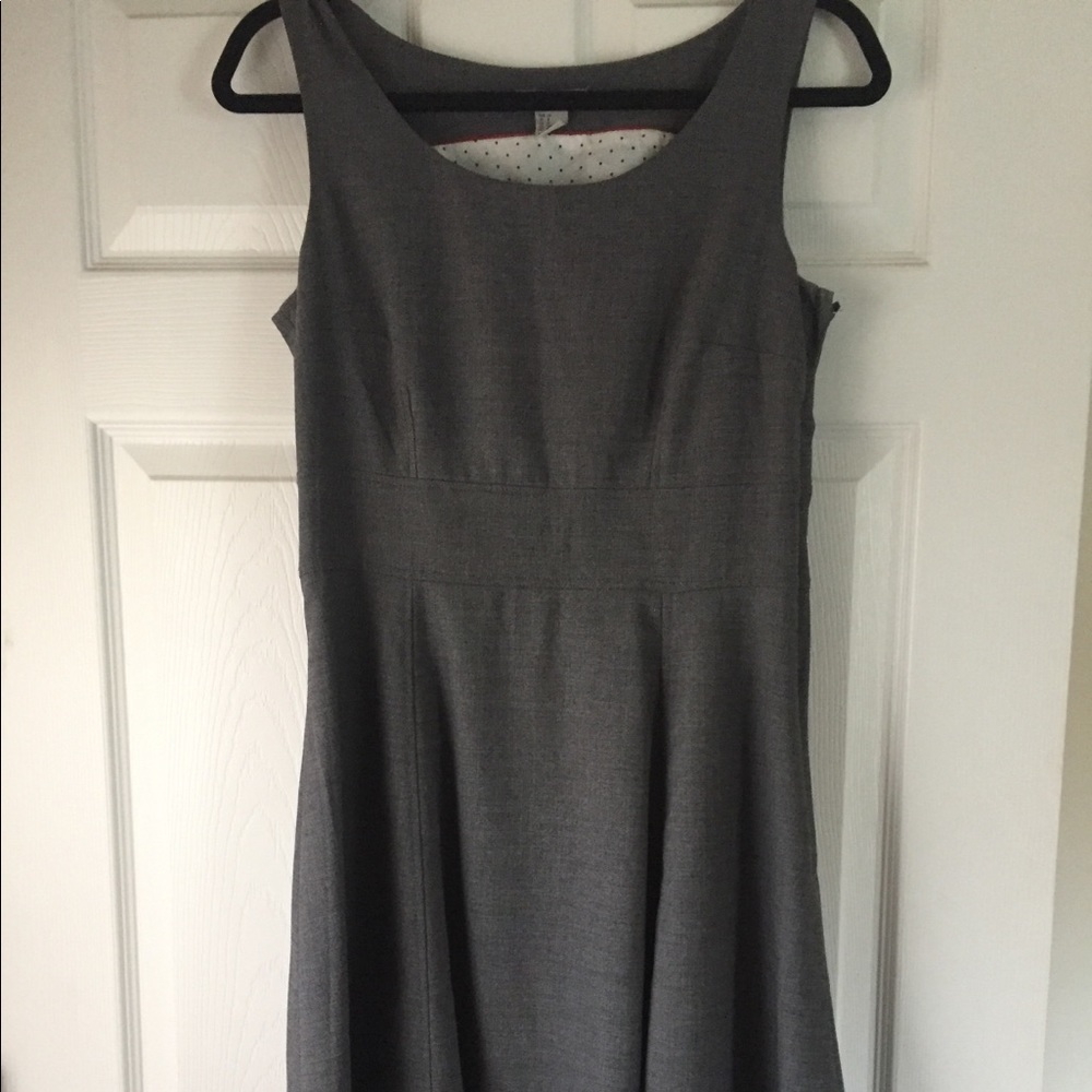 Gray fit and flare dress